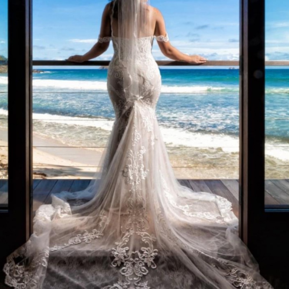 Elegant Bellissima Bridal Lace Wedding Dress